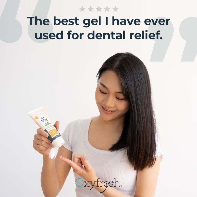 Oxyfresh Pro Relief Fluoride Free Dental Gel with Zinc and for Soothing Irritated Gums and Support Gum Health â€“ Infused with Aloe Vera, Chamomile and Xylitol â€“ Dentist Recommended - 4 oz - Image 3